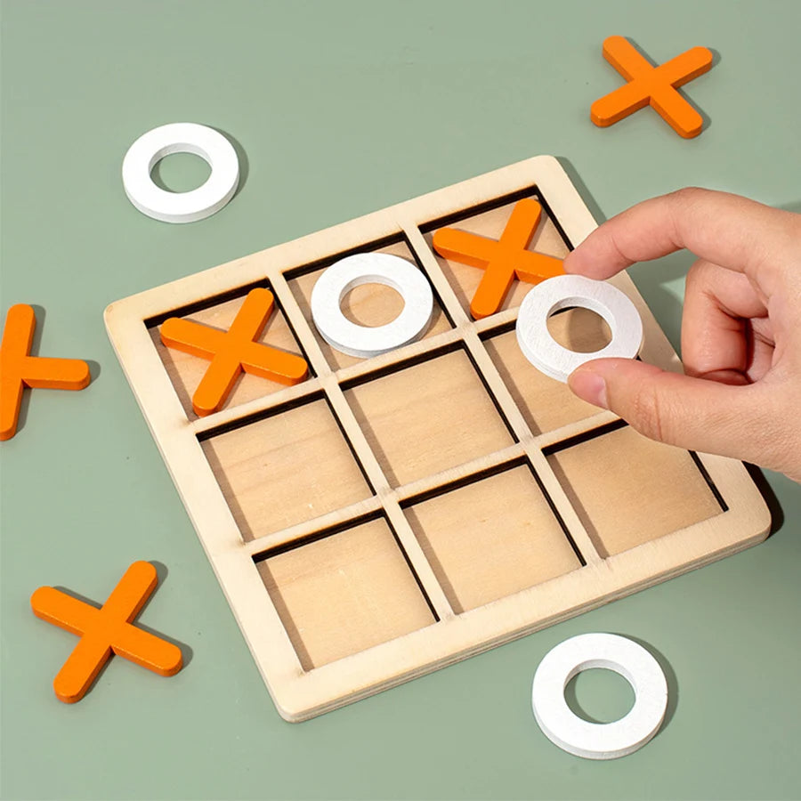 Montessori Wooden Mini Chess Game – Educational Puzzle Toy for Kids & Early Learning
