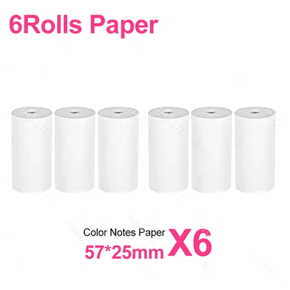 57x25MM Thermal Paper Label Sticker Rolls – Adhesive Mini Printer Paper for Kids Camera & Instant Print
