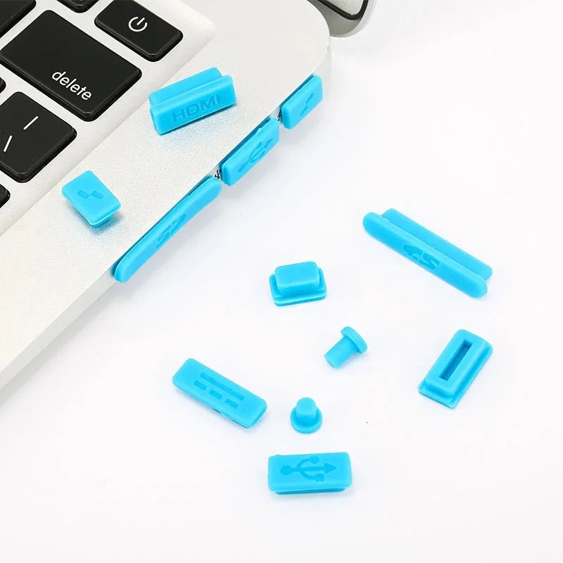 16Pcs Universal Anti-Dust Silicone Notebook Port Plug – Elastic USB & Laptop Port Protectors