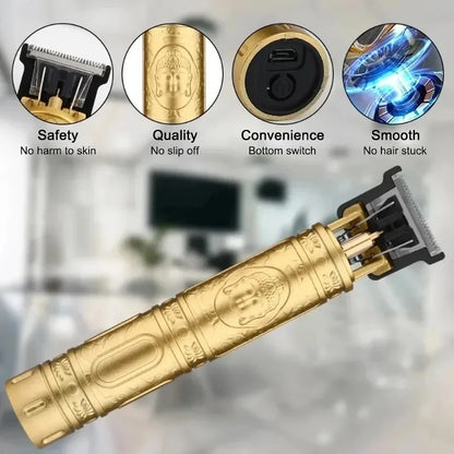 ماكينة حلاقة الشعر T9 موديل 2025، ماكينة حلاقة اللحية، ماكينة تشذيب شعر الجسم، ماكينة كهربائية، ماكينة حلاقة شعر الرجال، ماكينة حلاقة 0 مم، ماكينة حلاقة بتصميم تنين منحوت