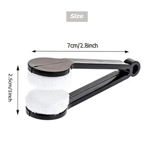 فرشاة تنظيف النظارات المصنوعة من الألياف الدقيقة - منظف عدسات محمول للنظارات والنظارات الشمسية والاستخدام أثناء السفر