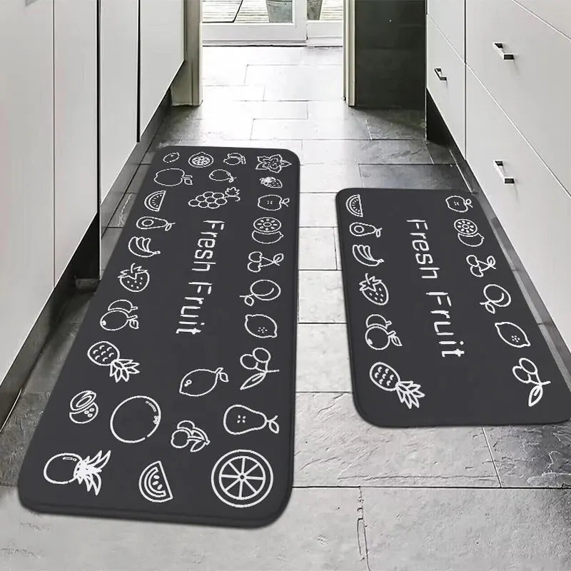 VIKAMA American Country Kitchen Floor Mats – Non-Slip Absorbent Decorative Rugs for Home & Office