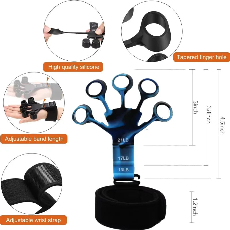 Finger Strength Recovery Trainer New Silicone 5 Finger Wrist Stretcher Flexion Extension Vein Trainer Durable silicone