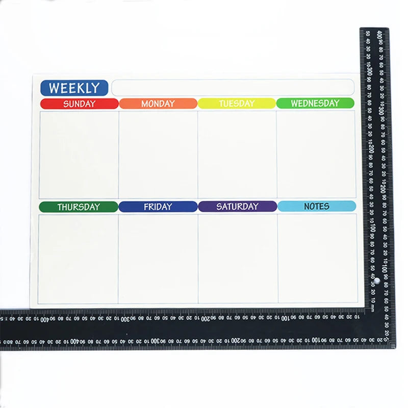 Magnetic Monthly Weekly Planner Dry Erase Whiteboard – Reusable Blackboard Fridge Sticker for Scheduling & Notes