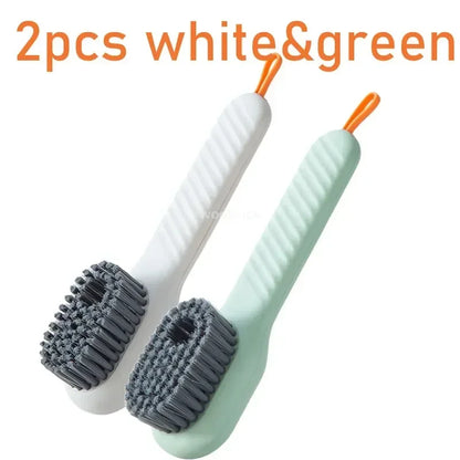 فرشاة تنظيف الأحذية الأوتوماتيكية متعددة الوظائف - منظف يدوي بشعيرات ناعمة مع موزع سائل 