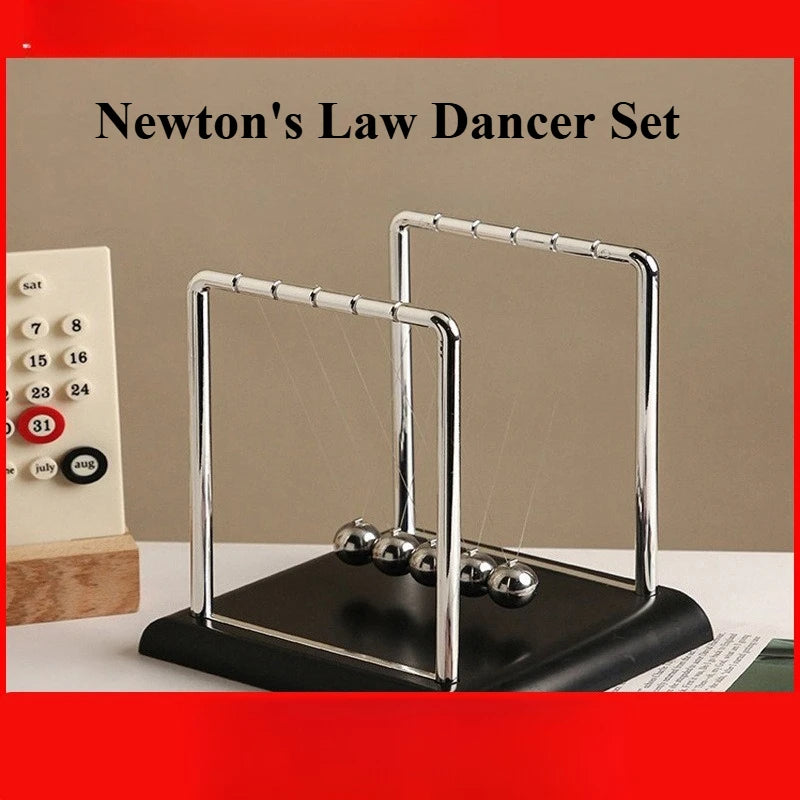 مهد نيوتن لعيد الميلاد - كرات بندول بلاستيكية لتخفيف التوتر، ديكور مكتبي وهدية إبداعية