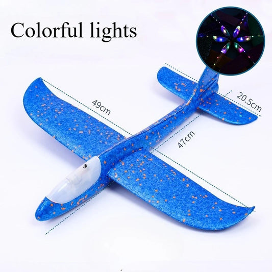 50CM Big Foam Plane Glider – Hand Throw Airplane Toy for Kids with Light Inertial EPP Material (Outdoor Launch Gift)