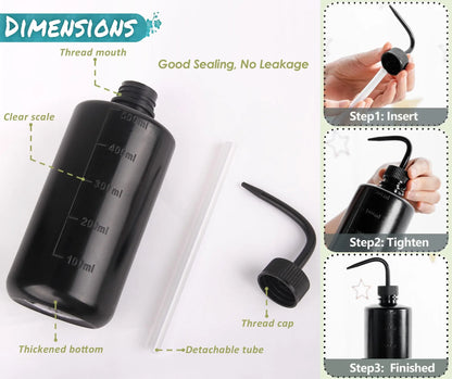 زجاجة غسل الوشم – زجاجة ضغط آمنة لشطف الماء وري النباتات