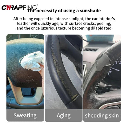 Double-Layer Car Steering Wheel Sunshade – Heat Insulation & Interior Protection