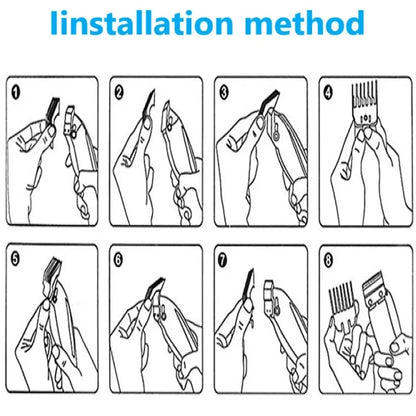 ماكينة حلاقة الشعر Kemei KM-809A - ماكينة تشذيب لاسلكية احترافية بشفرات من الفولاذ المقاوم للصدأ وشاشة LED