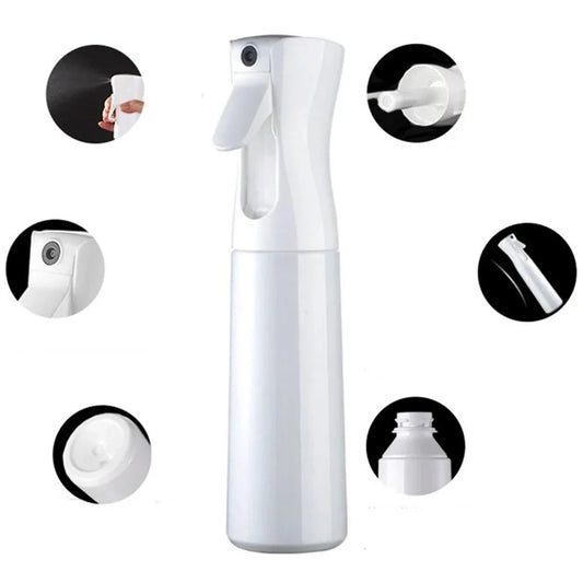 High Pressure Spray Bottle – 200/300/500ml Continuous Mist Water Sprayer for Barber, Salon & Plant Care