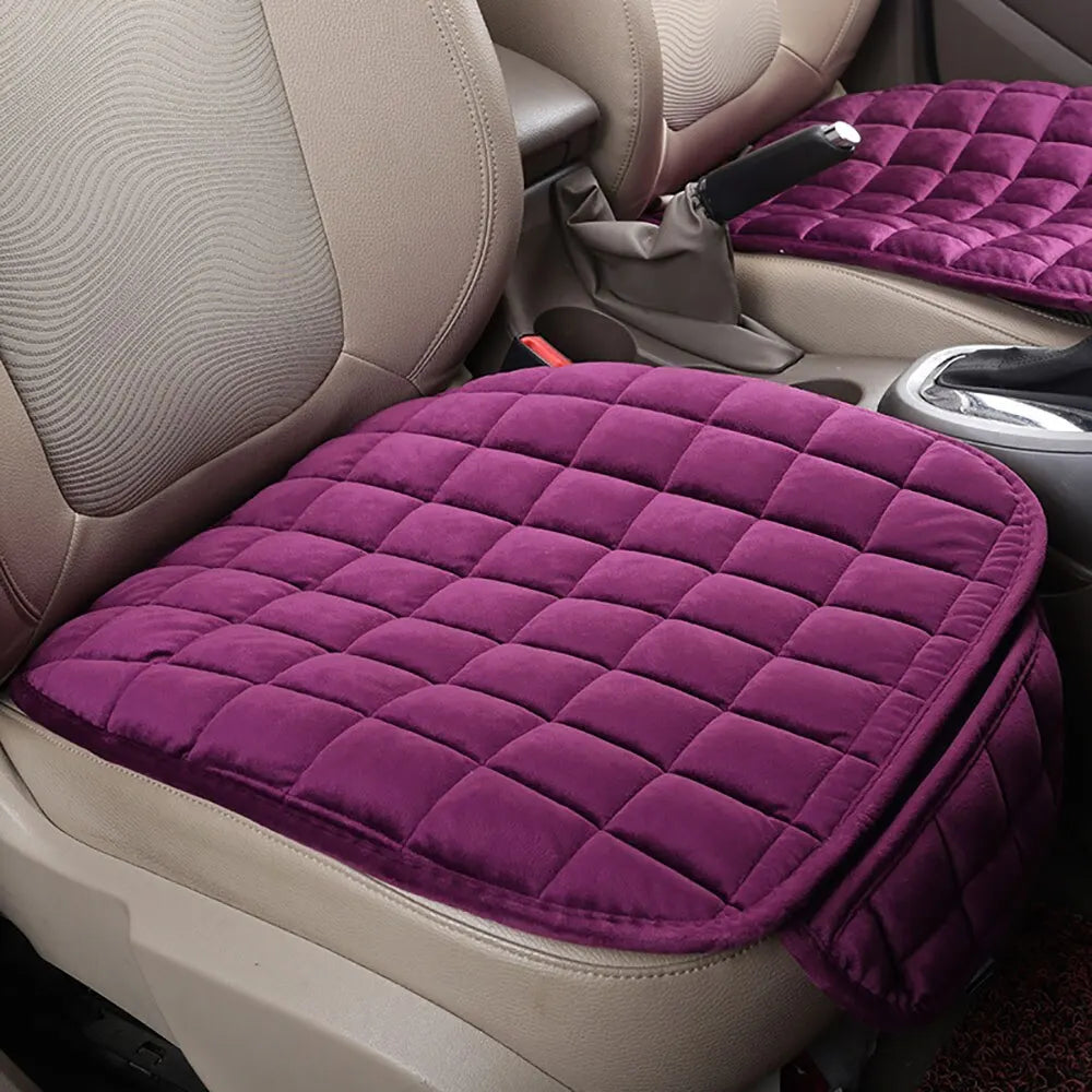 Winter Car Seat Cover – Universal Warm & Breathable Front Seat Cushion Pad with Anti-Slip Design for Cars & Trucks