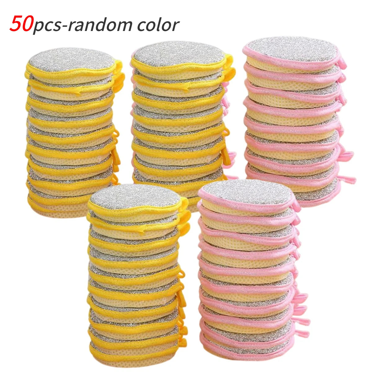 Double-Sided Dishwashing Sponge – Reusable Kitchen Scrubber for Pots, Pans & Plates (10/20/50PCS)