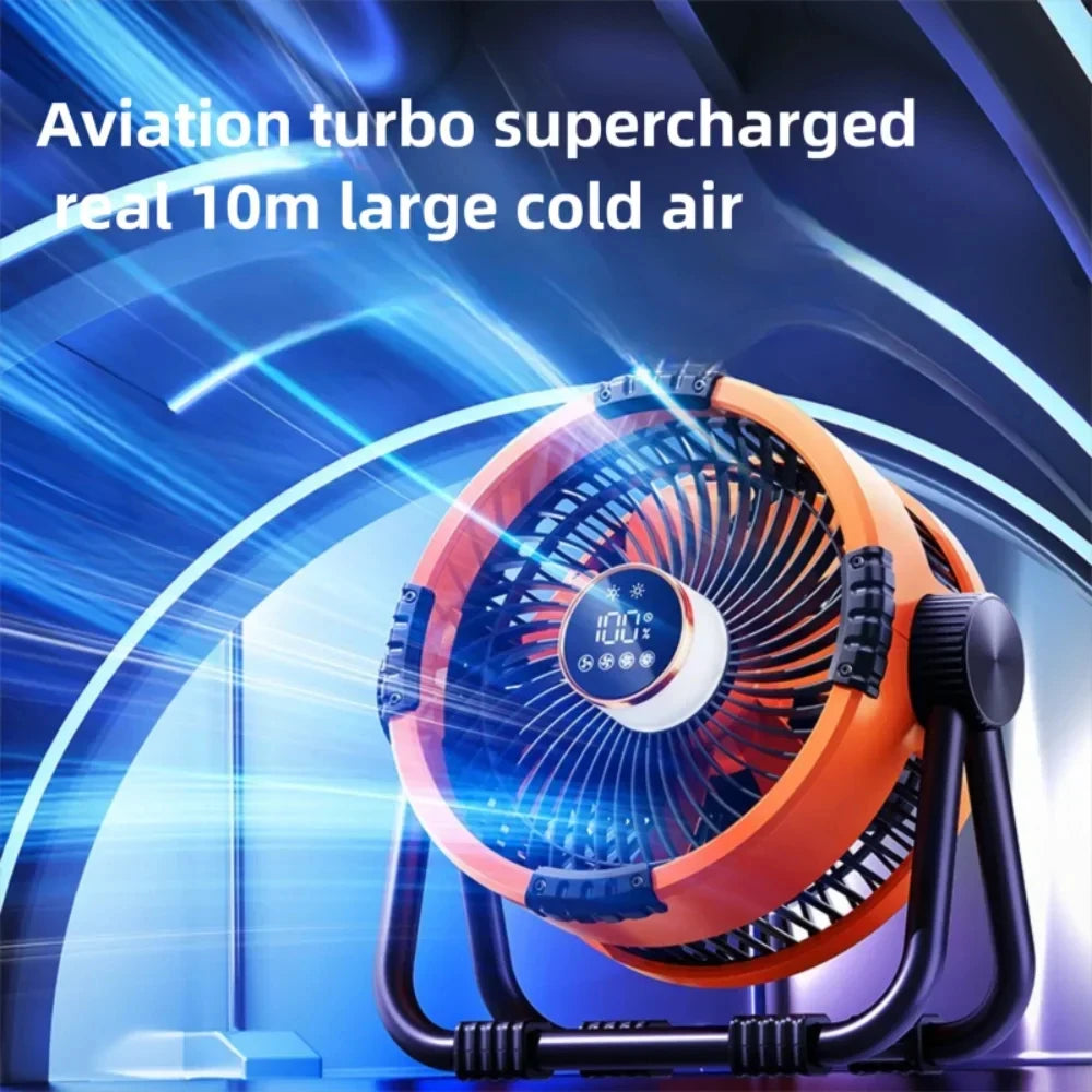 مروحة تخييم مزودة بإضاءة وبطارية شحن – مروحة سقف قابلة لإعادة الشحن مع إضاءة ليلية بثلاث سرعات