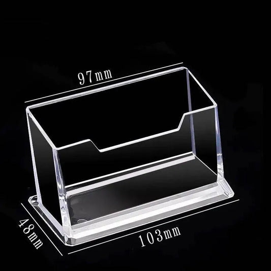 Acrylic Business Card Holder – Clear Desktop Stand for Cards & Notes