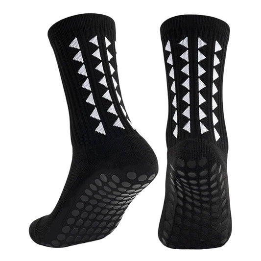 6 Pairs Football Grip Socks – Towel Bottom Sports Socks for Soccer, Rugby, Running & Cycling