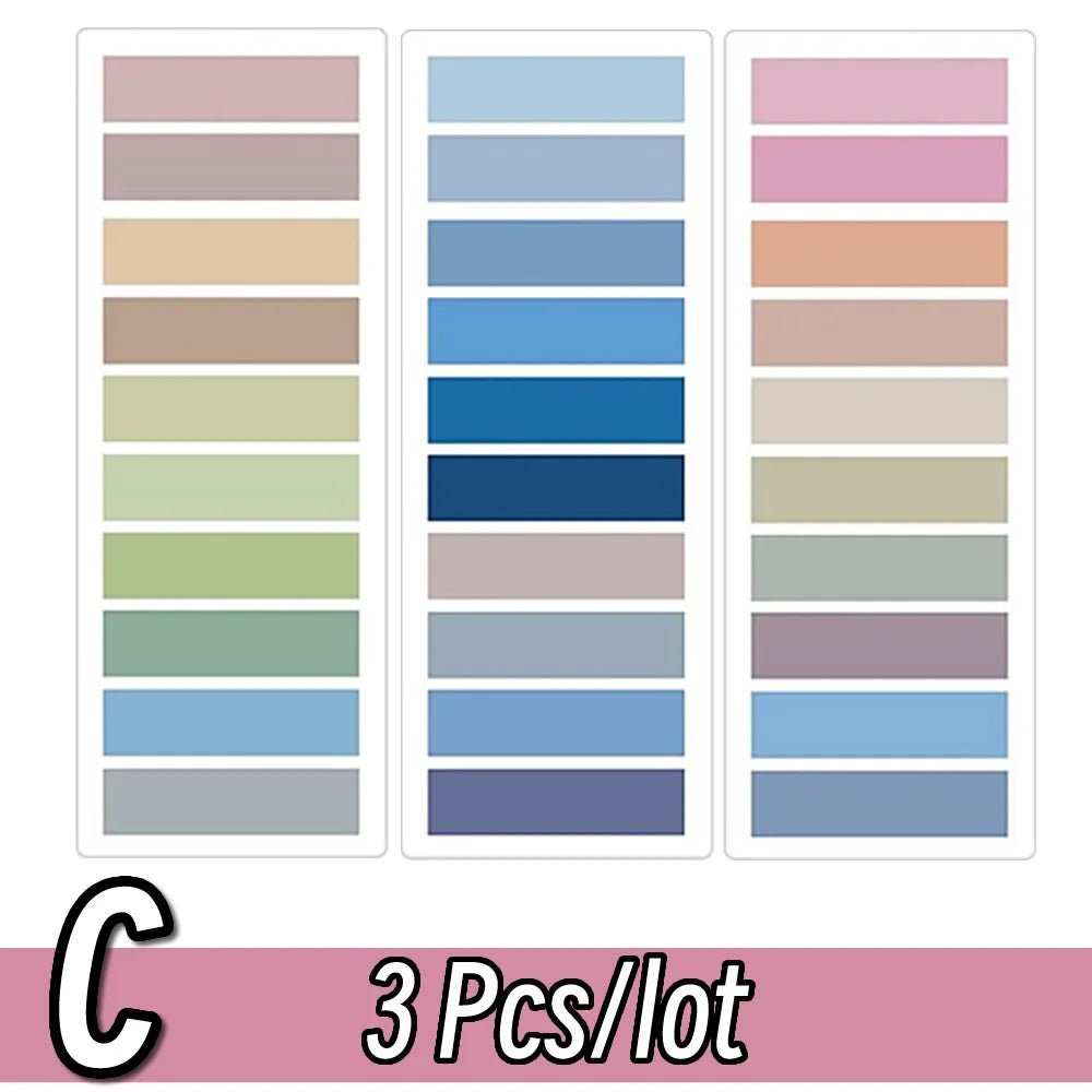 2400S Transparent Sticky Notes – Colorful Index Memo Pads for School & Office