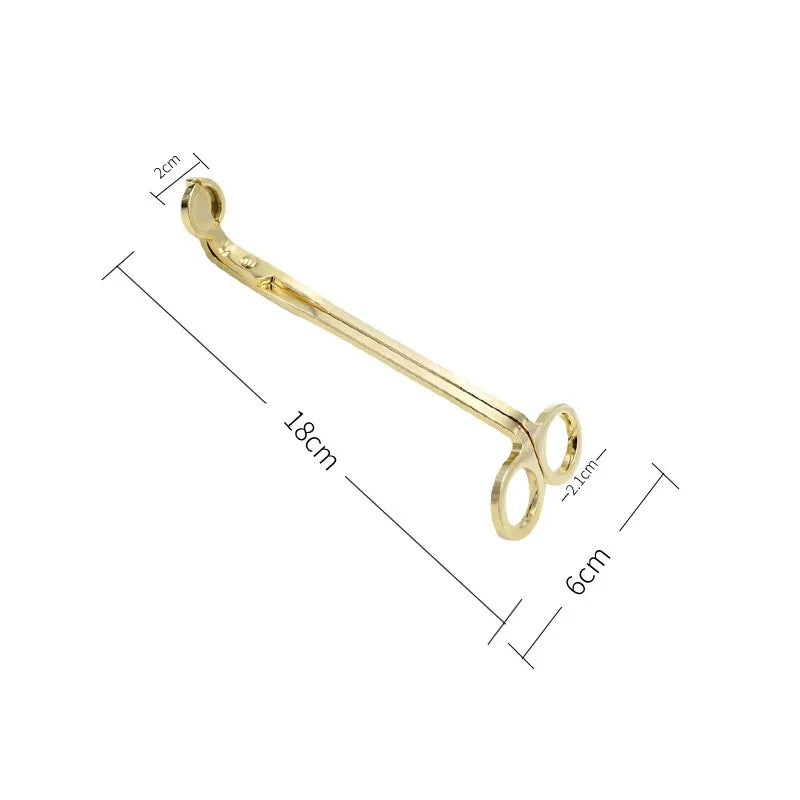 أداة إطفاء فتيل الشموع المصنوعة من الفولاذ المقاوم للصدأ - مقص محمول للعناية بالشموع وأداة خطافية