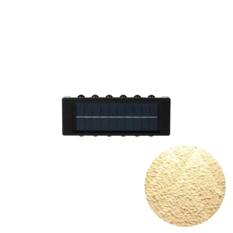 Solar Outdoor Wall Light 12 LED Waterproof Garden Light Courtyard Balustrade Decorative Atmosphere Lamp Down Luminous Solar Lamp