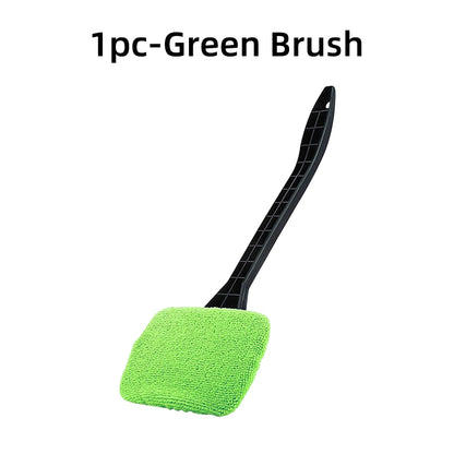 Car Window Cleaner Brush Kit with Microfiber Windshield Wiper – Auto Interior Glass Cleaning Tool