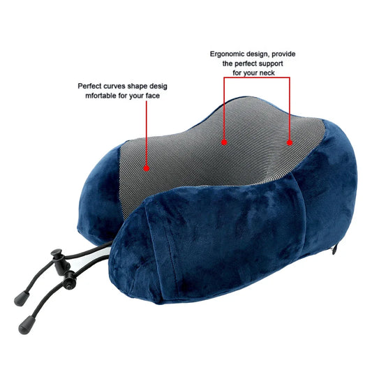 Soft Travel Pillow U Shaped – Memory Foam Neck Cushion for Cervical Support & Airplane Comfort