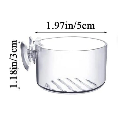 Acrylic Aquarium Plant Cup with Suction – Transparent Aquatic Planting Pot for Fish Tanks