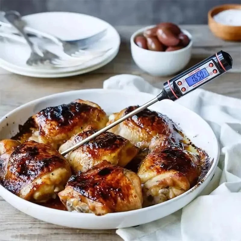 Kitchen Digital Food Thermometer – Electronic Probe for Meat, Grill, BBQ & Baking