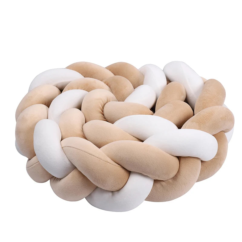 واقي سرير مضفر للأطفال من عمر شهر إلى 4 أشهر - وسادة ناعمة لحماية سرير الطفل وديكور غرفة الأطفال