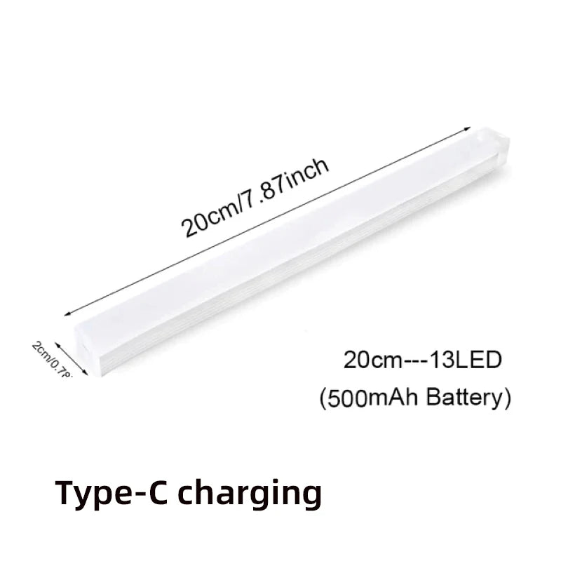 Wireless LED Motion Sensor Night Light – USB Type-C Rechargeable Cabinet Lamp for Closet, Kitchen, Staircase & Bedroom Wall Lighting