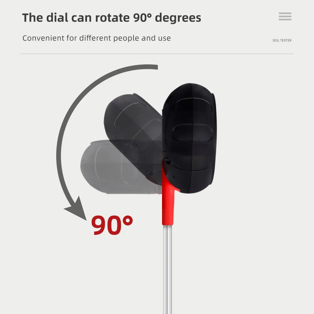 جهاز اختبار درجة حموضة التربة 5 في 1 - مقياس رطوبة محمول، ومقياس حرارة، ومحلل رطوبة وماء للبستنة والزراعة المائية