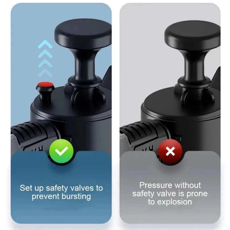 زجاجة رش رغوة مضغوطة سعة 2 لتر - بخاخ رغوة عالي الضغط لغسيل السيارات والتنظيف المنزلي