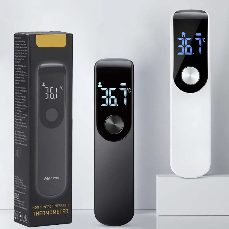 مقياس حرارة بالأشعة تحت الحمراء - مقياس حرارة رقمي بدون تلامس للرضع والبالغين مع شاشة LCD لعرض فوري للدرجة