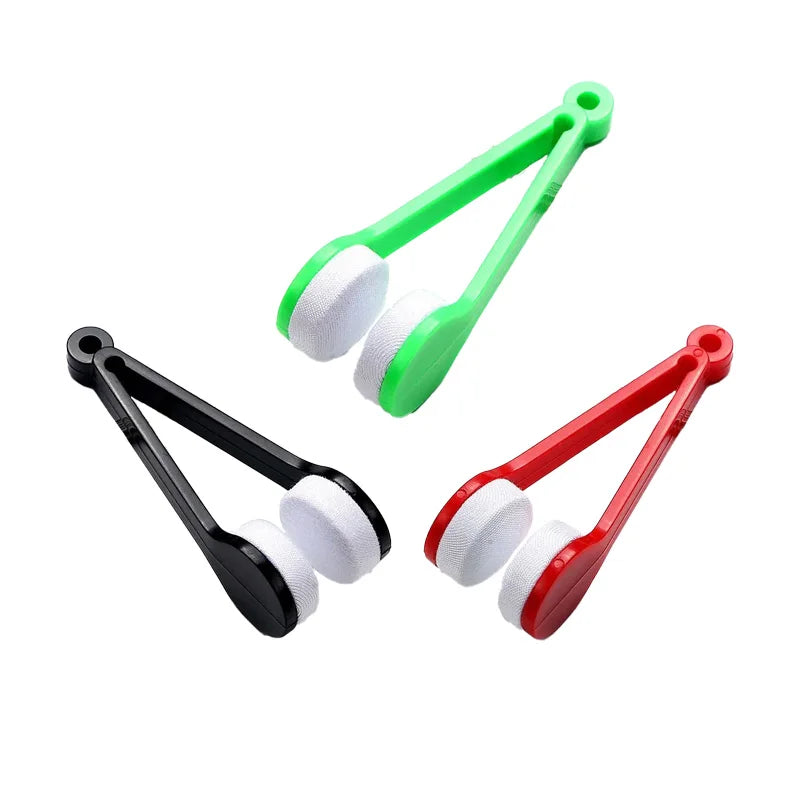 فرشاة تنظيف النظارات المصنوعة من الألياف الدقيقة - منظف عدسات محمول للنظارات والنظارات الشمسية والاستخدام أثناء السفر