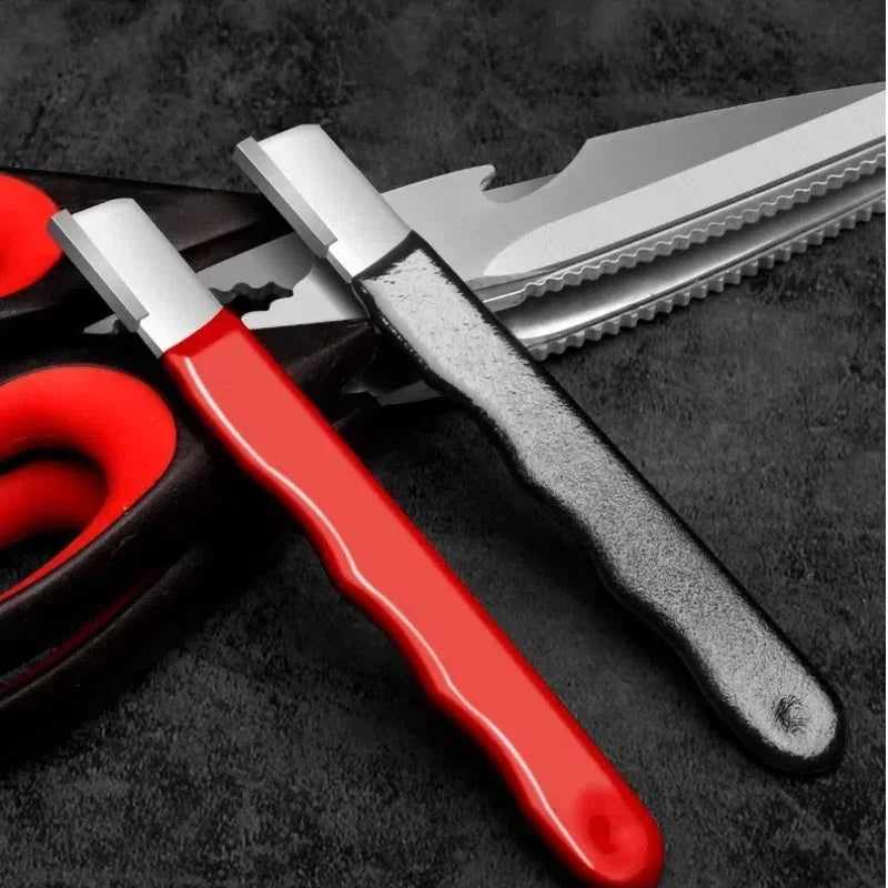 Professional Knife & Scissors Sharpener – Tungsten Ceramic Blade Honer for Kitchen & Garden Tools