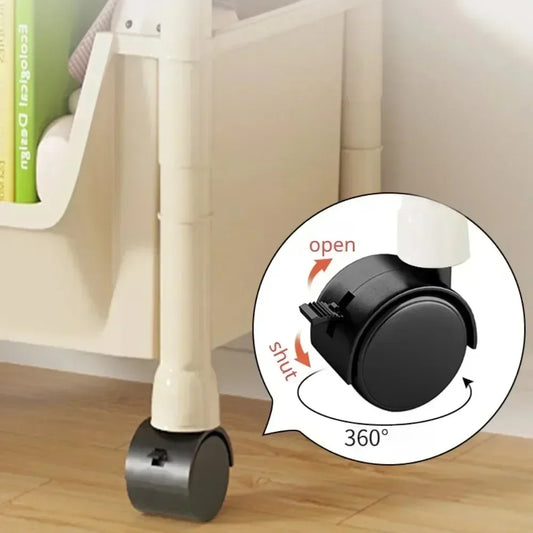 Kitchen Storage Trolley Bookshelf – Narrow Floor-Standing Organizer Rack for Kitchen, Bathroom & Living Room