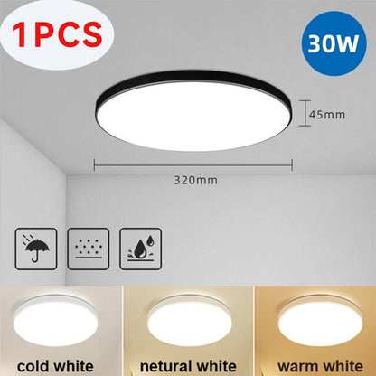مصباح سقف بتحكم عن بعد – ثريا إضاءة LED قابلة للتعتيم لغرفة المعيشة وغرفة النوم والمطبخ