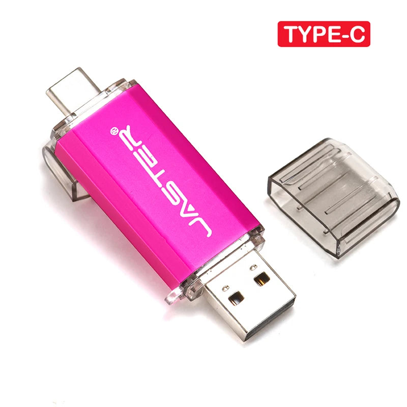 JASTER Pendrive Type C OTG USB Flash Drive 128GB 64GB 32GB 16GB 8GB 4GB Memory Stick 2.0 Pendrive High Speed for Type-C Device