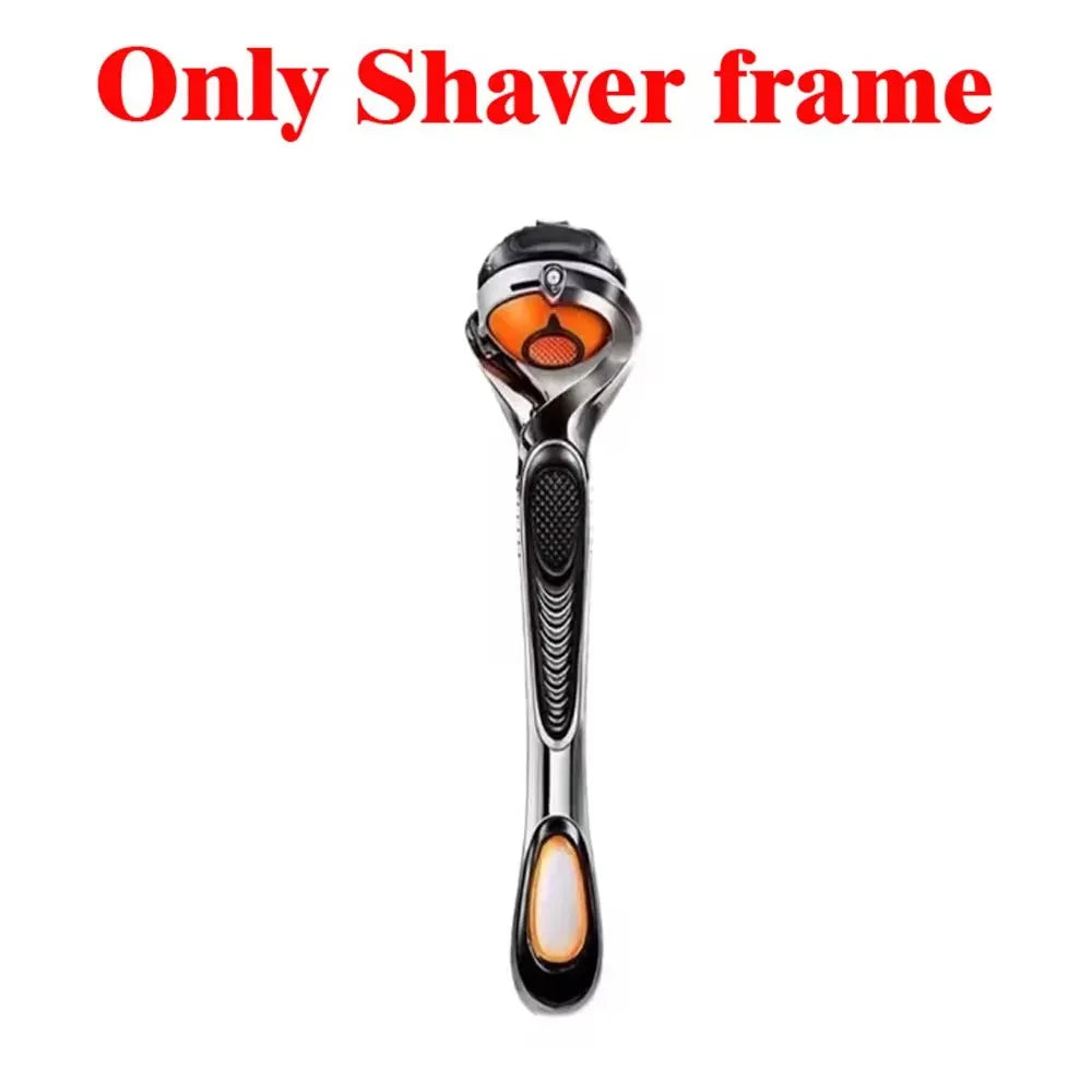 ماكينة حلاقة يدوية للرجال - ماكينة حلاقة لحية قابلة لإعادة التعبئة بشفرات قابلة للاستبدال للعناية بالوجه واللحية