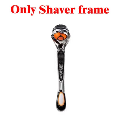 ماكينة حلاقة يدوية للرجال - ماكينة حلاقة لحية قابلة لإعادة التعبئة بشفرات قابلة للاستبدال للعناية بالوجه واللحية