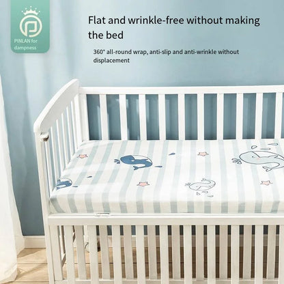 غطاء مرتبة سرير أطفال مناسب – ملاءة سرير ناعمة للأطفال حديثي الولادة (90×50×5 سم أو 140×70×5 سم)