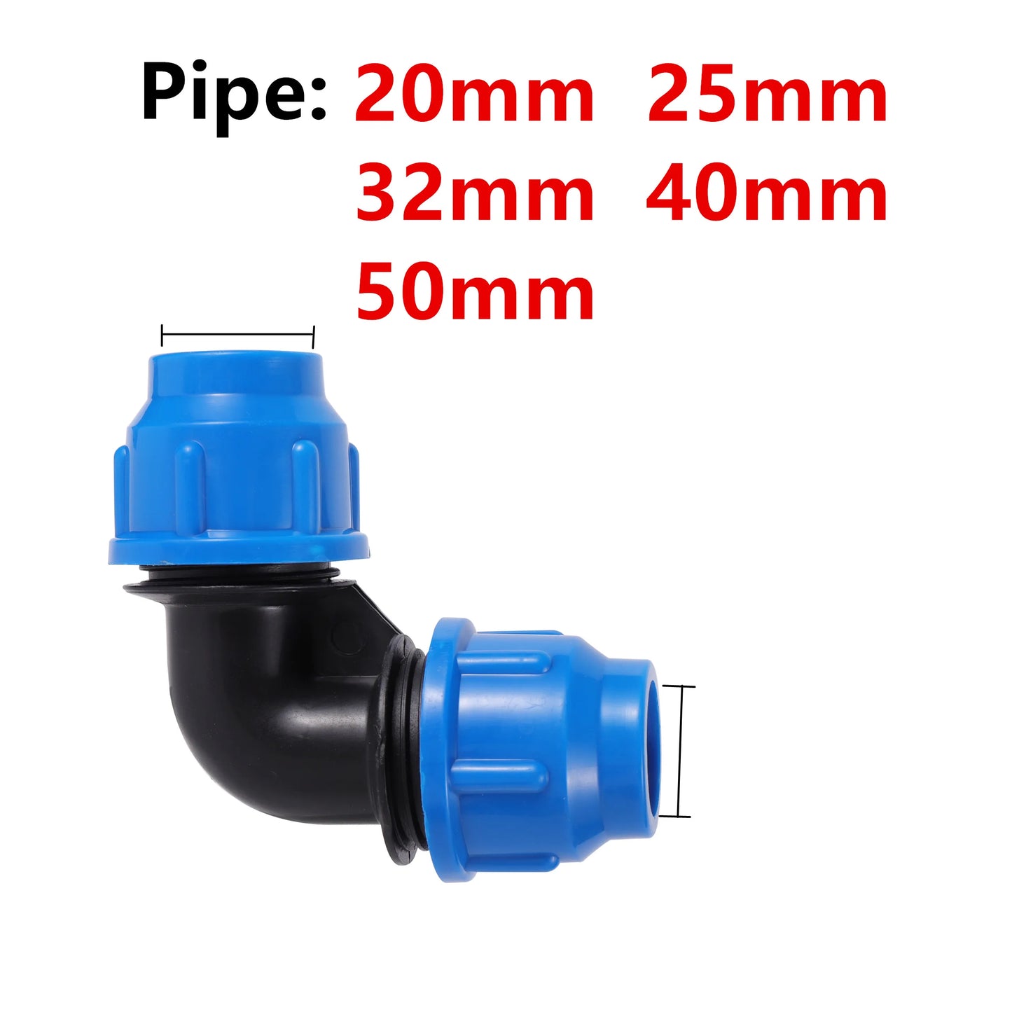 20/25/32/40/50mm PVC PE Tube Tap Water Splitter Plastic Quick Valve Connector Garden Agriculture Irrigation Water Pipe Fittings