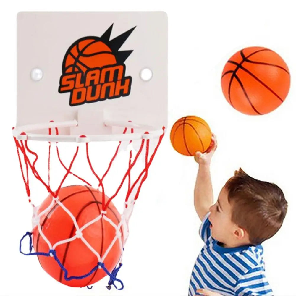 Mini Basketball Hoop for Kids – Indoor Suction Cup Backboard Toy with 2 Balls & Pump