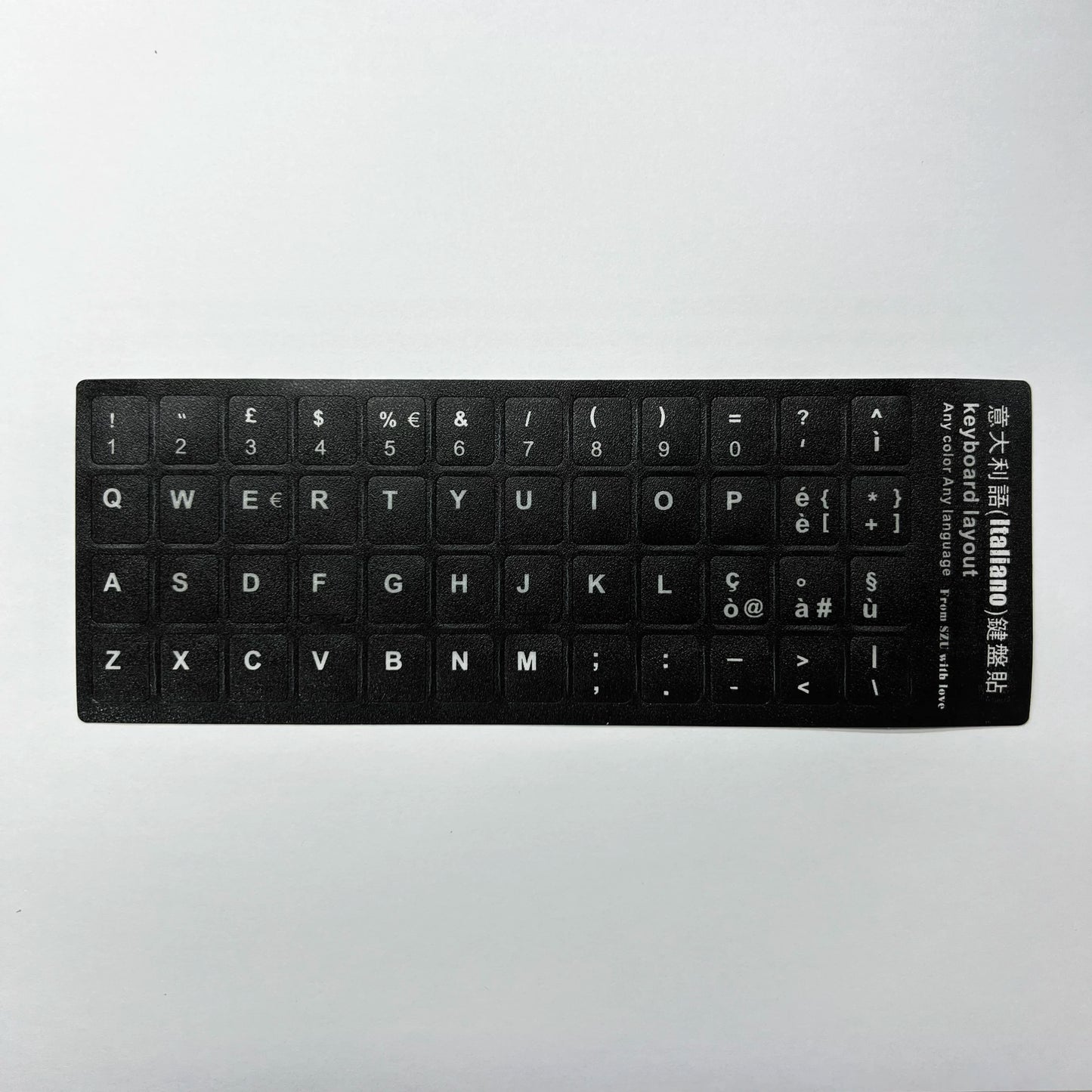 Multilingual Keyboard Stickers – Frosted PVC Language Stickers for English, Spanish, Italian, Korean, French & German Keyboards
