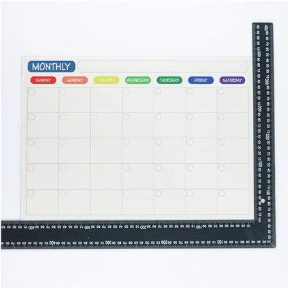 Magnetic Monthly Weekly Planner Dry Erase Whiteboard – Reusable Blackboard Fridge Sticker for Scheduling & Notes