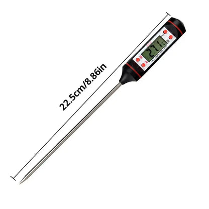 Digital Kitchen Thermometer with Electronic Probe – BBQ Temperature Measuring Pen for Food & Liquids