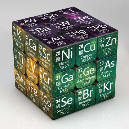 3x3x3 Magic Cube Puzzle – Chemistry Element Cube Toy for Kids & Students
