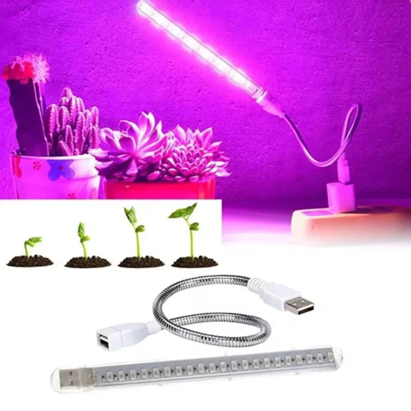 USB LED Full Spectrum Grow Light – Flexible Plant Lamp for Seedlings, Flowers, Hydroponics & Indoor Gardening