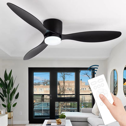 مروحة إضاءة LED مثبتة على السقف - مروحة إضاءة ديكورية بتصميم نورديك بسيط لغرفة المعيشة والمطعم 