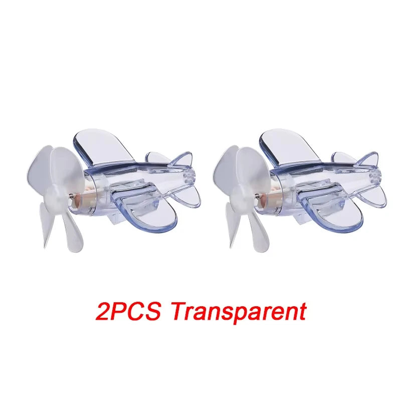 Wind-Powered LED Airplane Ornament – Motorcycle & Car Rearview Mirror Decoration with Rotating Lights