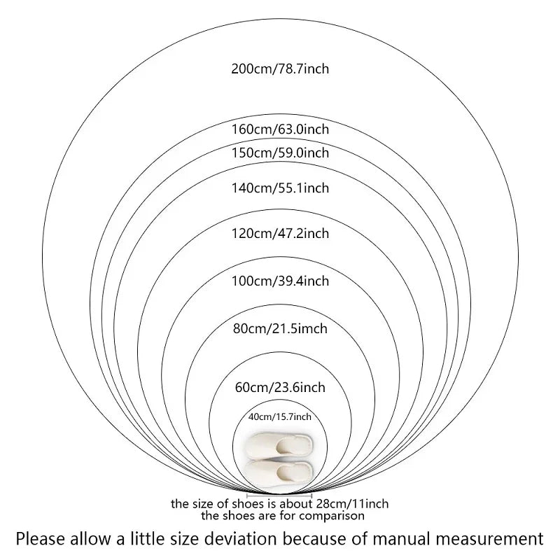 سجادة فيكاما الدائرية البسيطة ذات الوبر الكثيف - سجادة أرضية سميكة وناعمة من البوليستر لغرفة النوم وغرفة المعيشة وغيرها